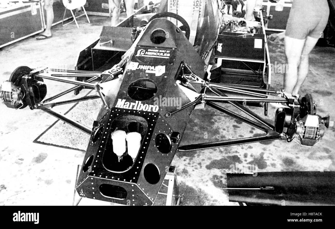 1981 McLAREN MP4 telaio carbonio, alluminio NOSEBOX Foto Stock