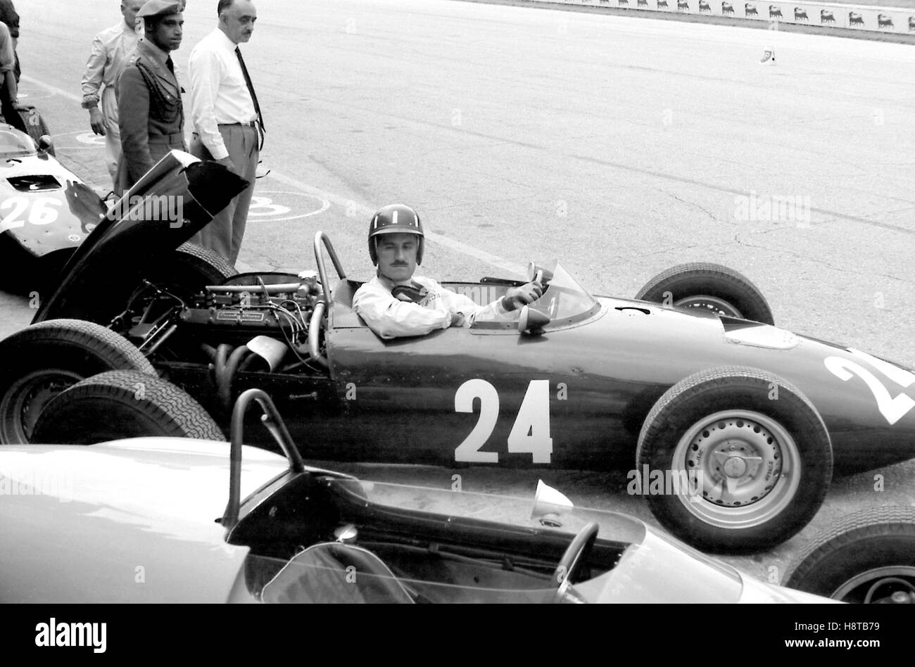 1961 GP Italia Graham Hill BRM CLIMAX P57 BOX Foto Stock
