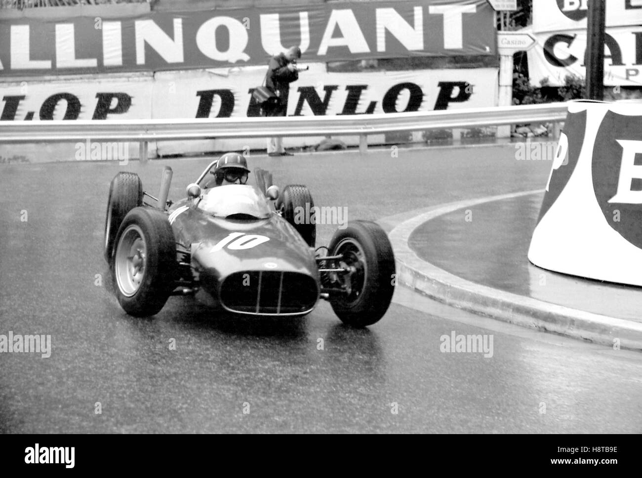 1962 GP di Monaco Graham Hill BRM P578 vecchia stazione di fedeli forcina Foto Stock