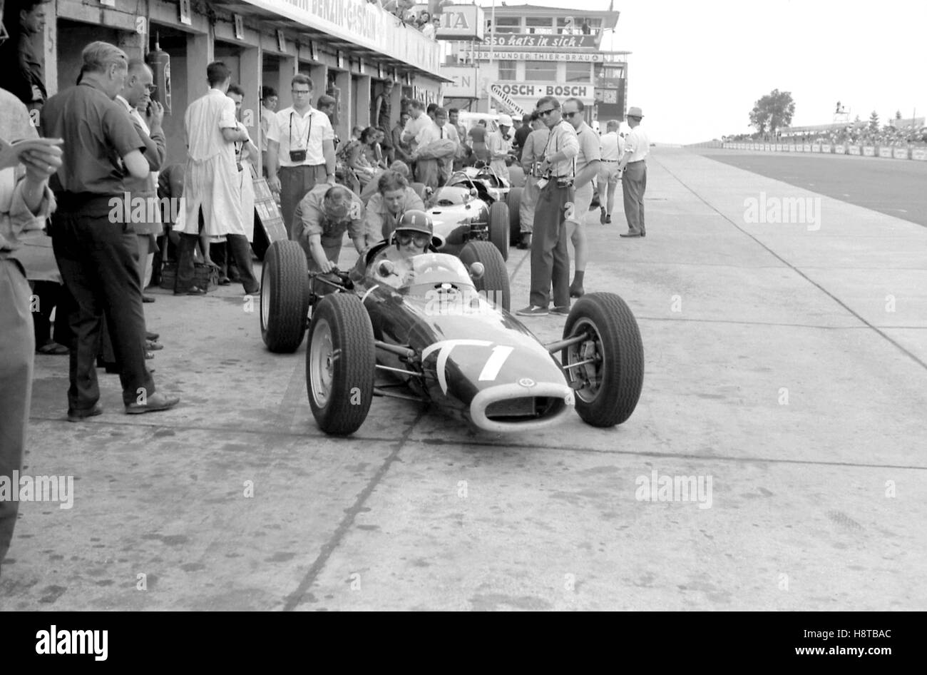 1963 GP DI GERMANIA GRAHAM HILL BRM P61 MONOSCOCCA BOX Foto Stock