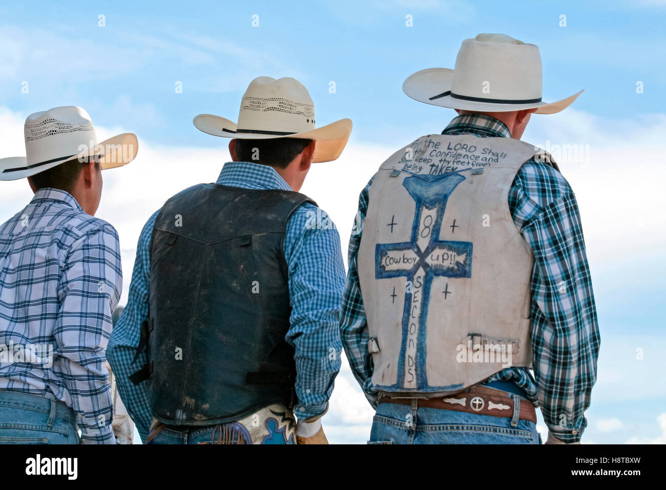 Galisteo, Nuovo Messico, Stati Uniti. Piccola città rodeo. Foto Stock