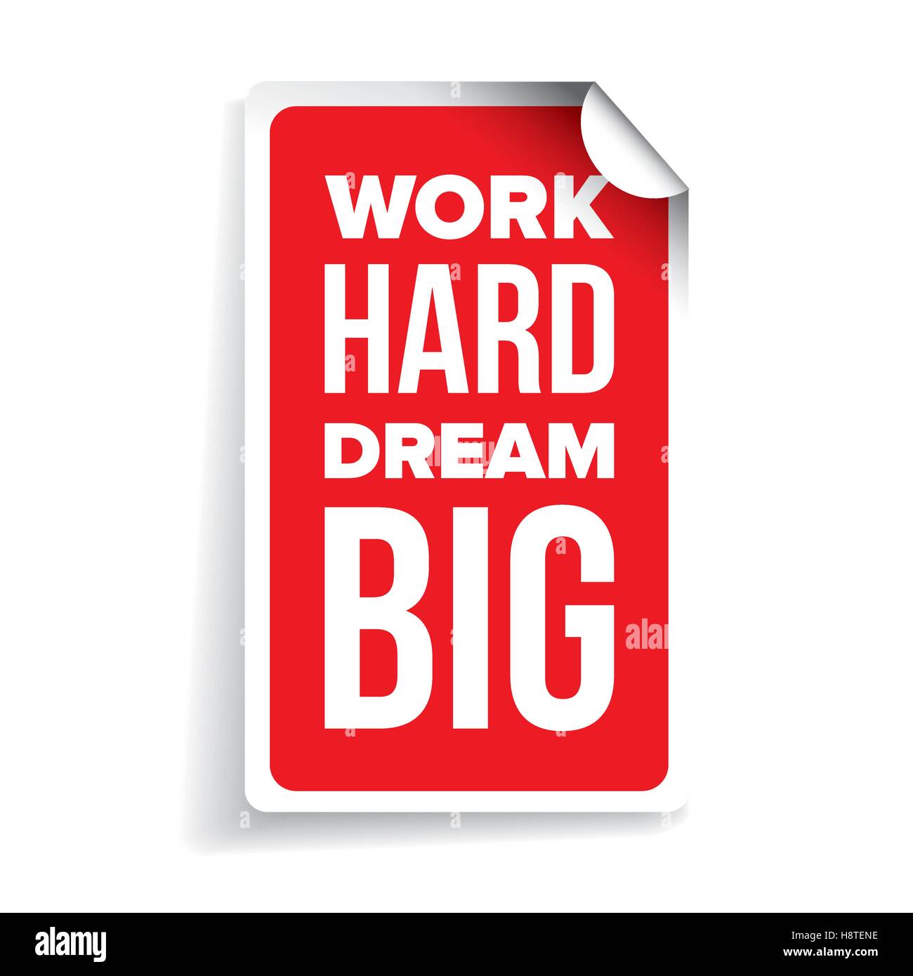 Lavorare duro, grande sogno. Di ispirazione preventivo motivazionale Illustrazione Vettoriale