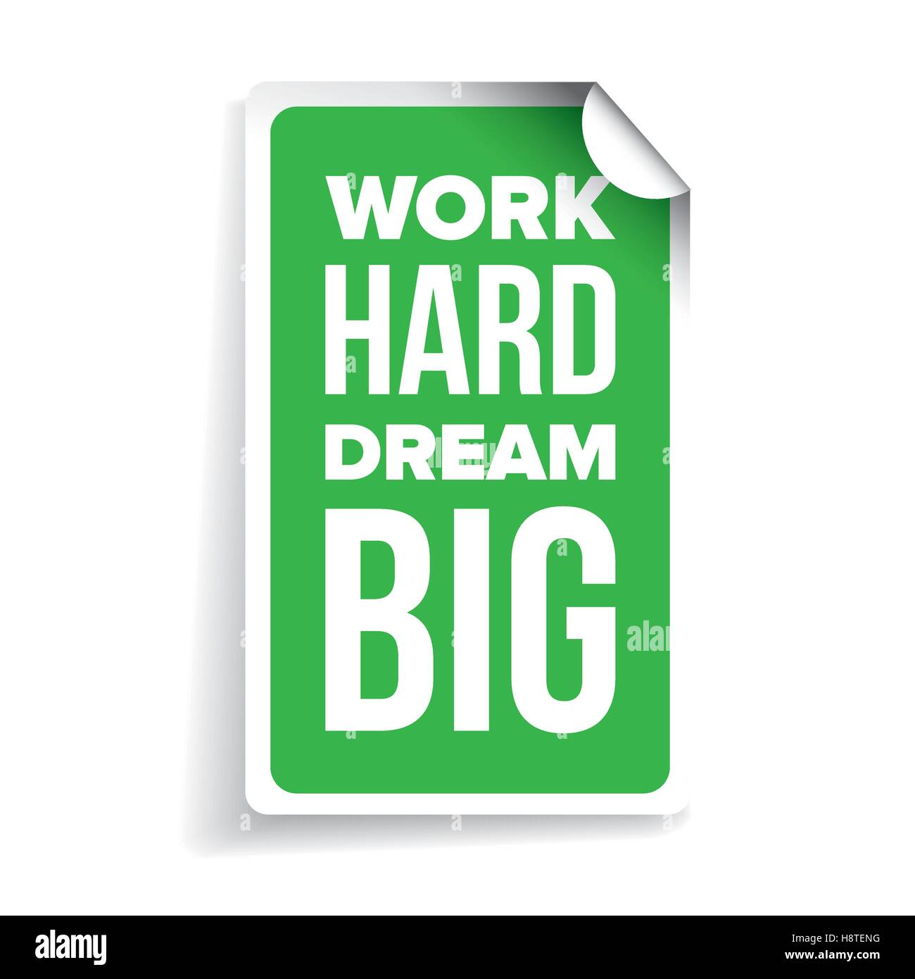 Lavorare duro, grande sogno. Di ispirazione preventivo motivazionale Illustrazione Vettoriale