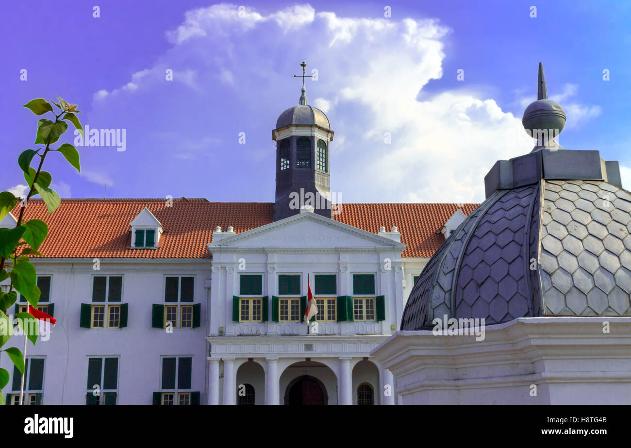 Edificio storico che è stato l'ex municipio di Batavia (Jakarta città vecchia) dal XVI secolo era. Foto Stock
