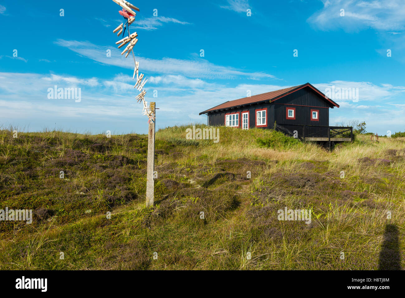 Casa in legno in Prato Foto Stock