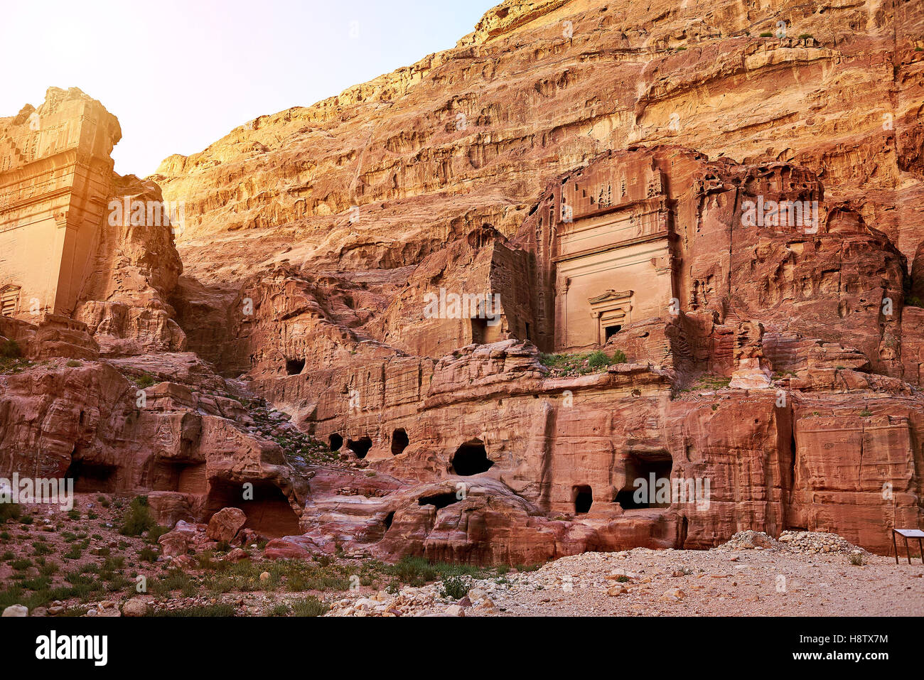 Antica città di Petra, Giordania Foto Stock