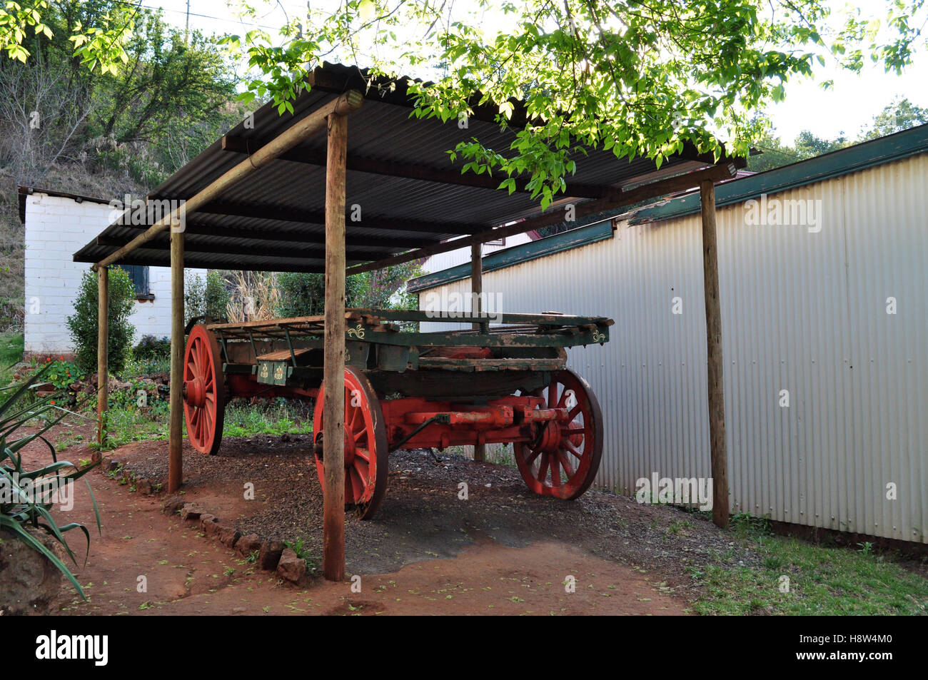 Sud Africa: le strade di pellegrino di riposo, un villaggio nel Mpumalanga Provincia, la seconda del Transvaal in campi d'oro Foto Stock