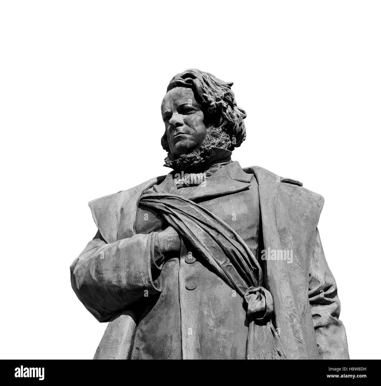 Daniele Manin, italiano e patriota veneziano durante la rivolta contro l'impero austriaco nel 1848. Statua in bronzo eretta nel 1875 in Foto Stock