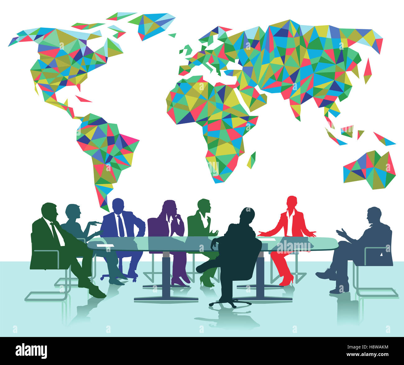 Incontro internazionale, convenzione, team business, corso, Foto Stock