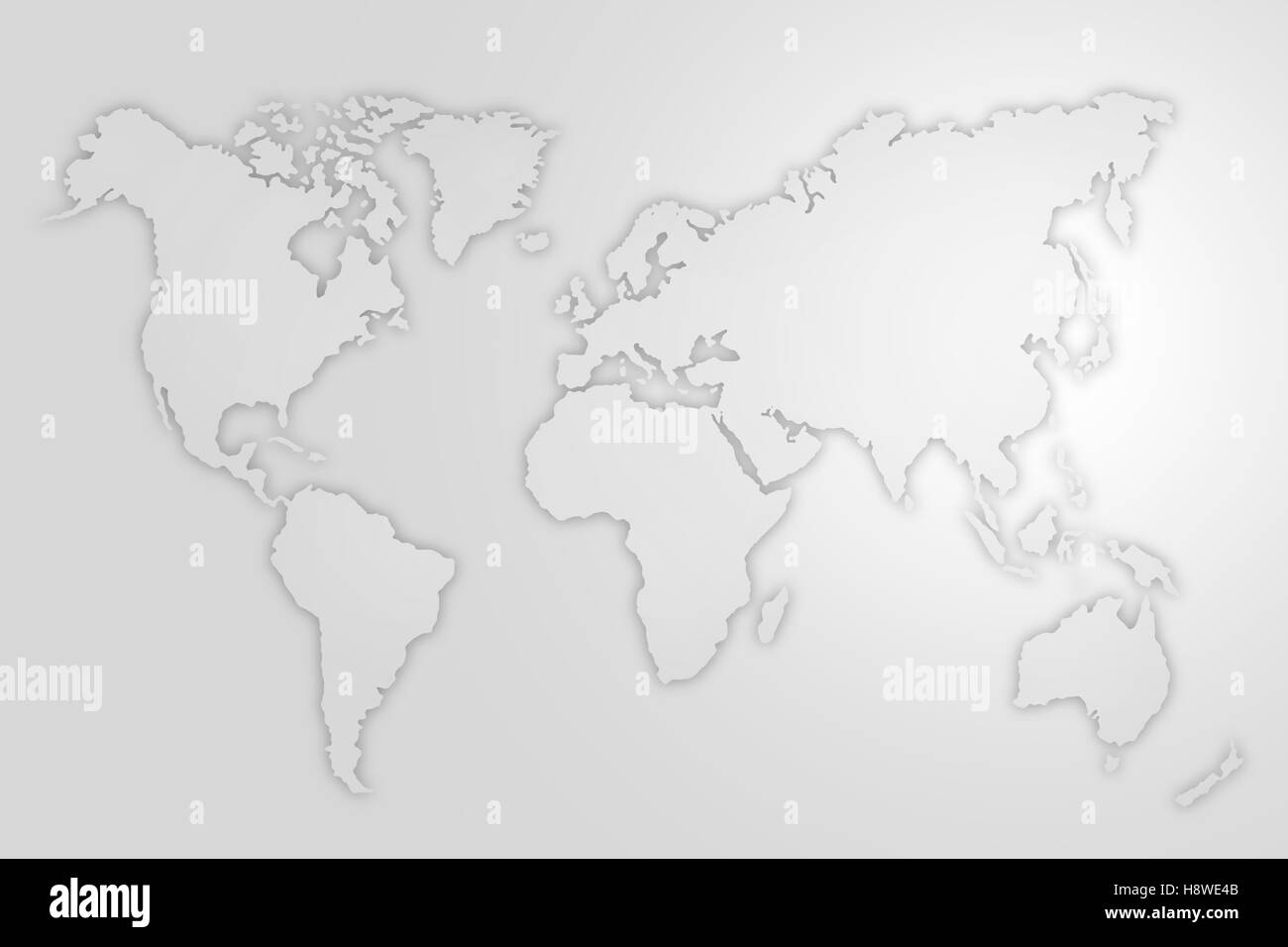 Illustrazione astratta della mappa del mondo Foto Stock