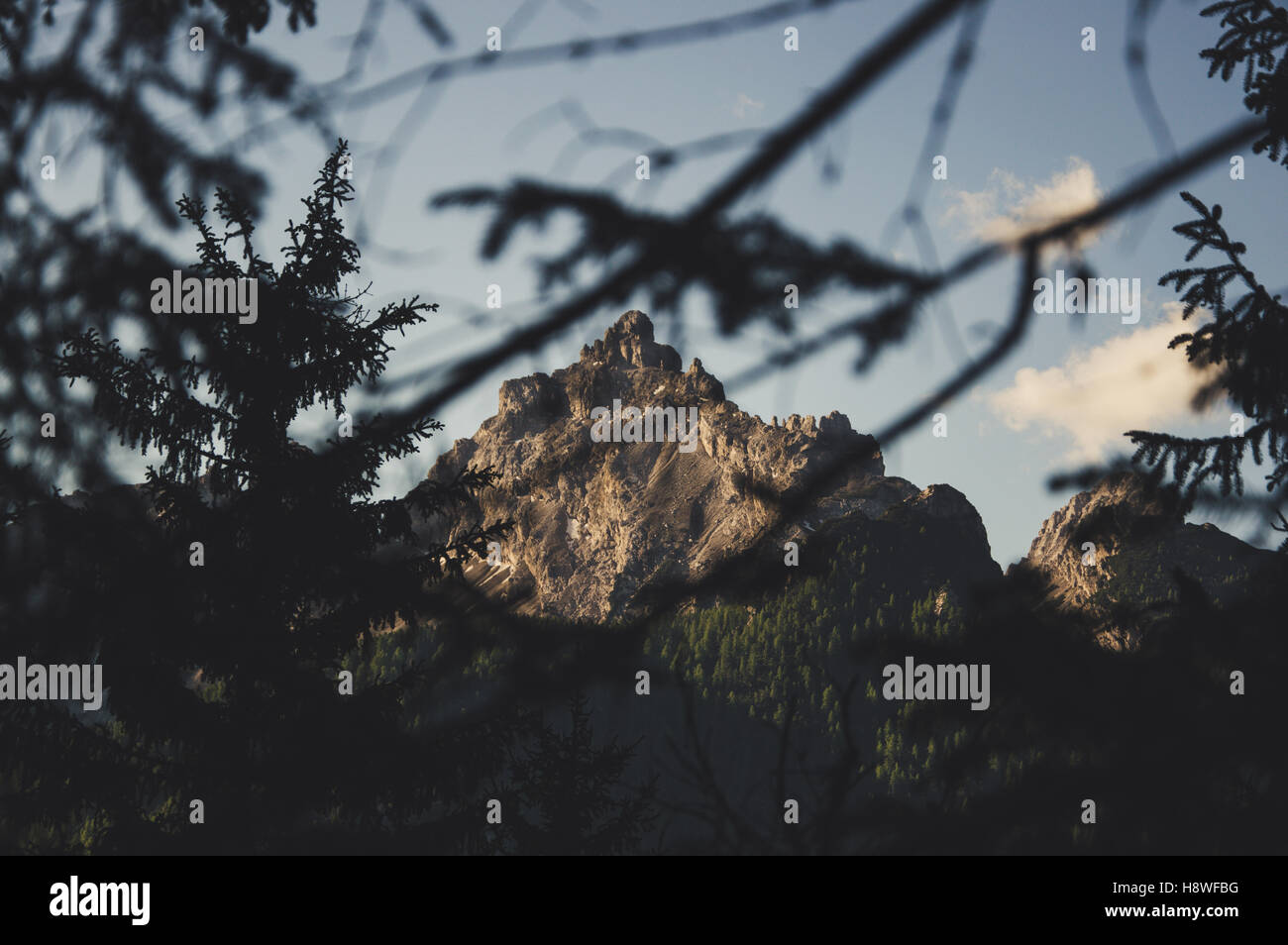 Vista delle Dolomiti vicino a Cibiana di Cadore in Veneto Italia Foto Stock