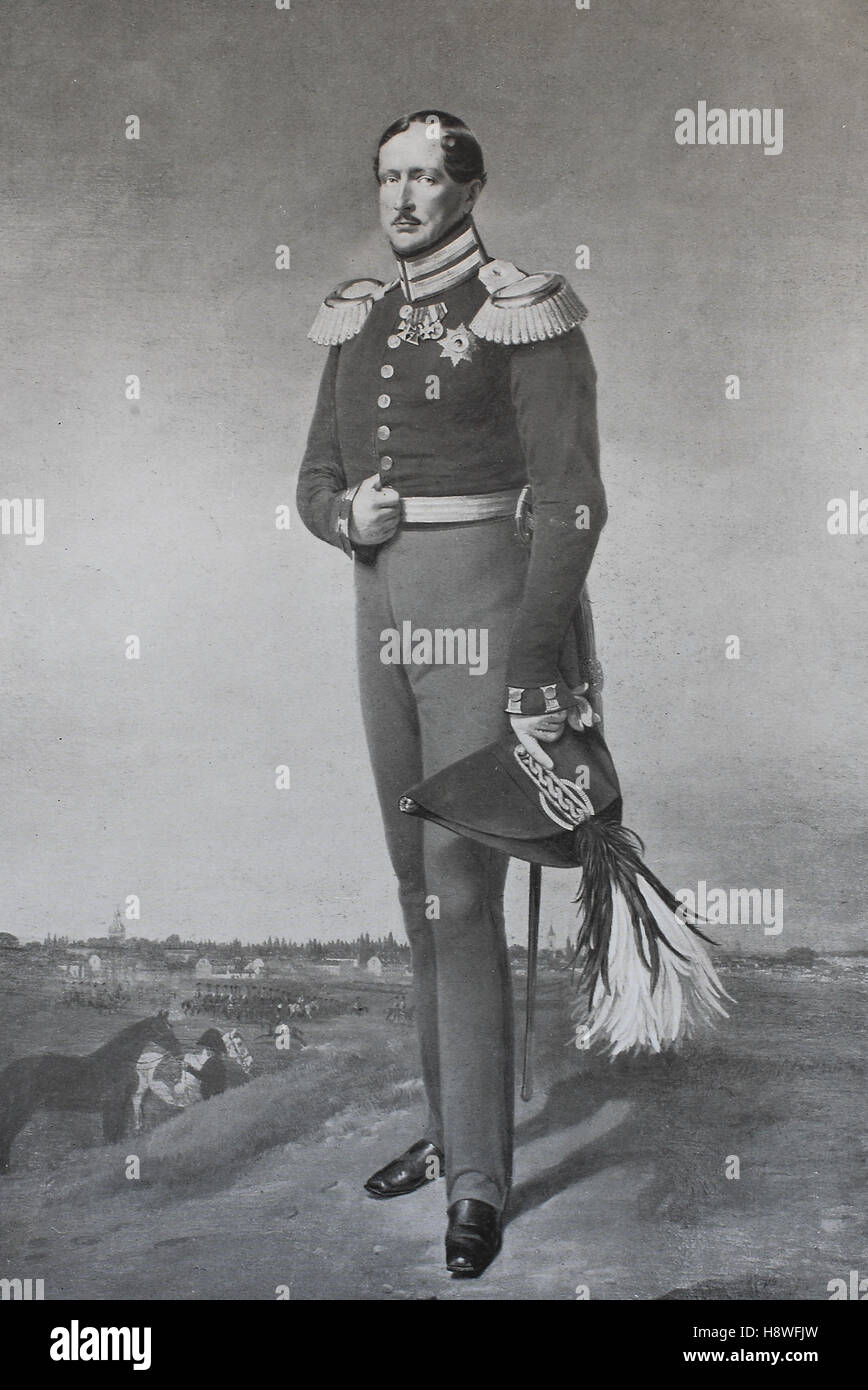 Federico Guglielmo III, Friedrich Wilhelm III fu re di Prussia dal 1797 al 1840 Foto Stock
