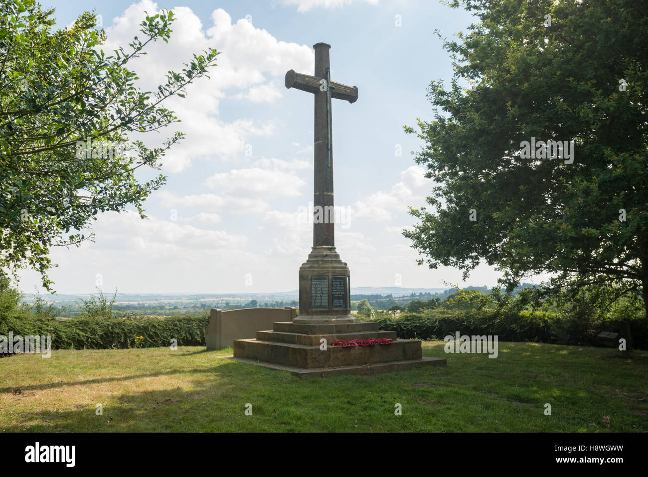 Il Memoriale di guerra a Shakespeare, Snitterfield, Warwickshire, Inghilterra, Regno Unito Foto Stock