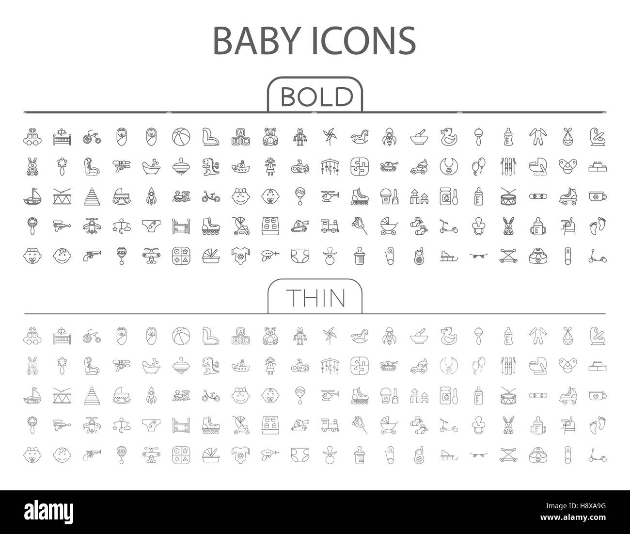 Bambino vettore piana relative icon set per il web e applicazioni per dispositivi mobili. Esso può essere utilizzato come - il logo, il pittogramma, icona, una infografica elemento. Illustrazione Vettoriale Illustrazione Vettoriale