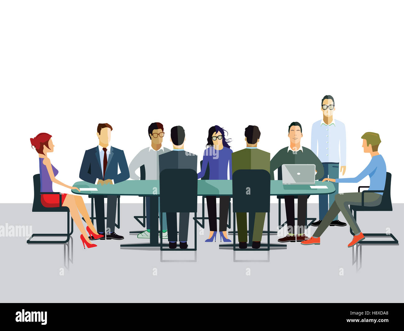 Discussione di gruppo in ufficio Foto Stock