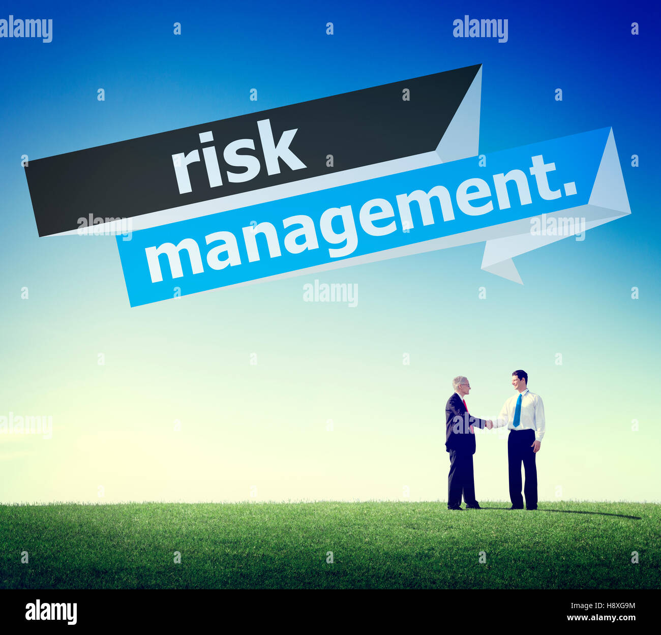 La gestione del rischio di investimento strategia di pianificazione del concetto Foto Stock