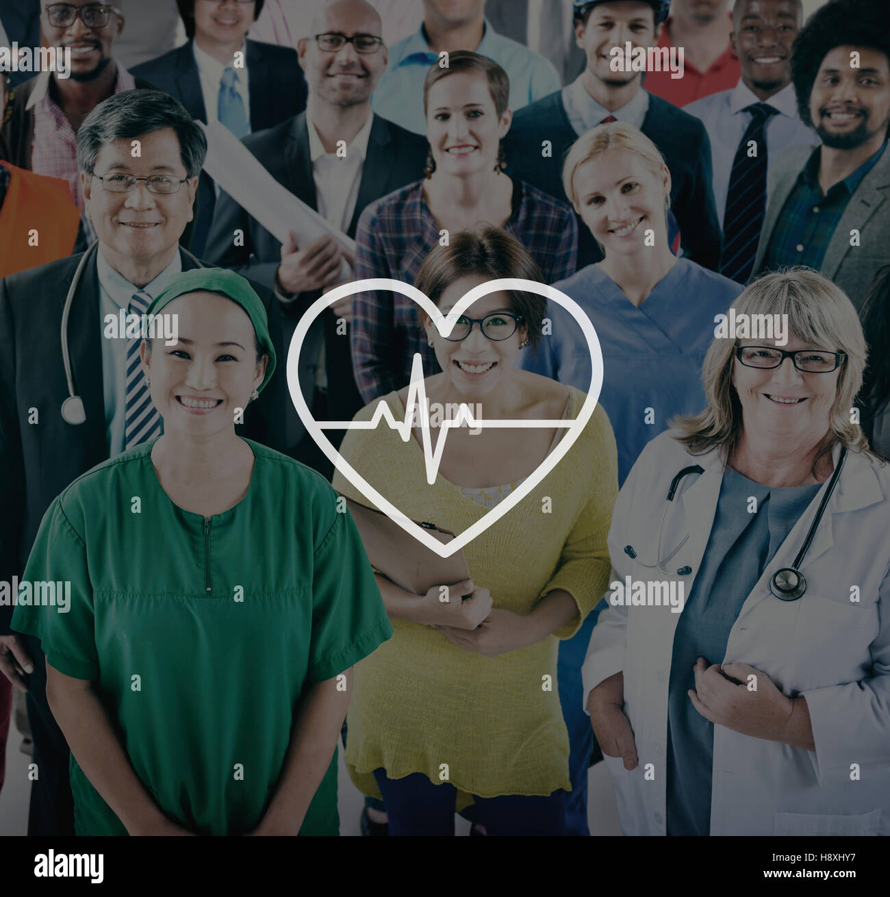 Heartbeat vita sanità salute concetto Cardiogram Foto Stock