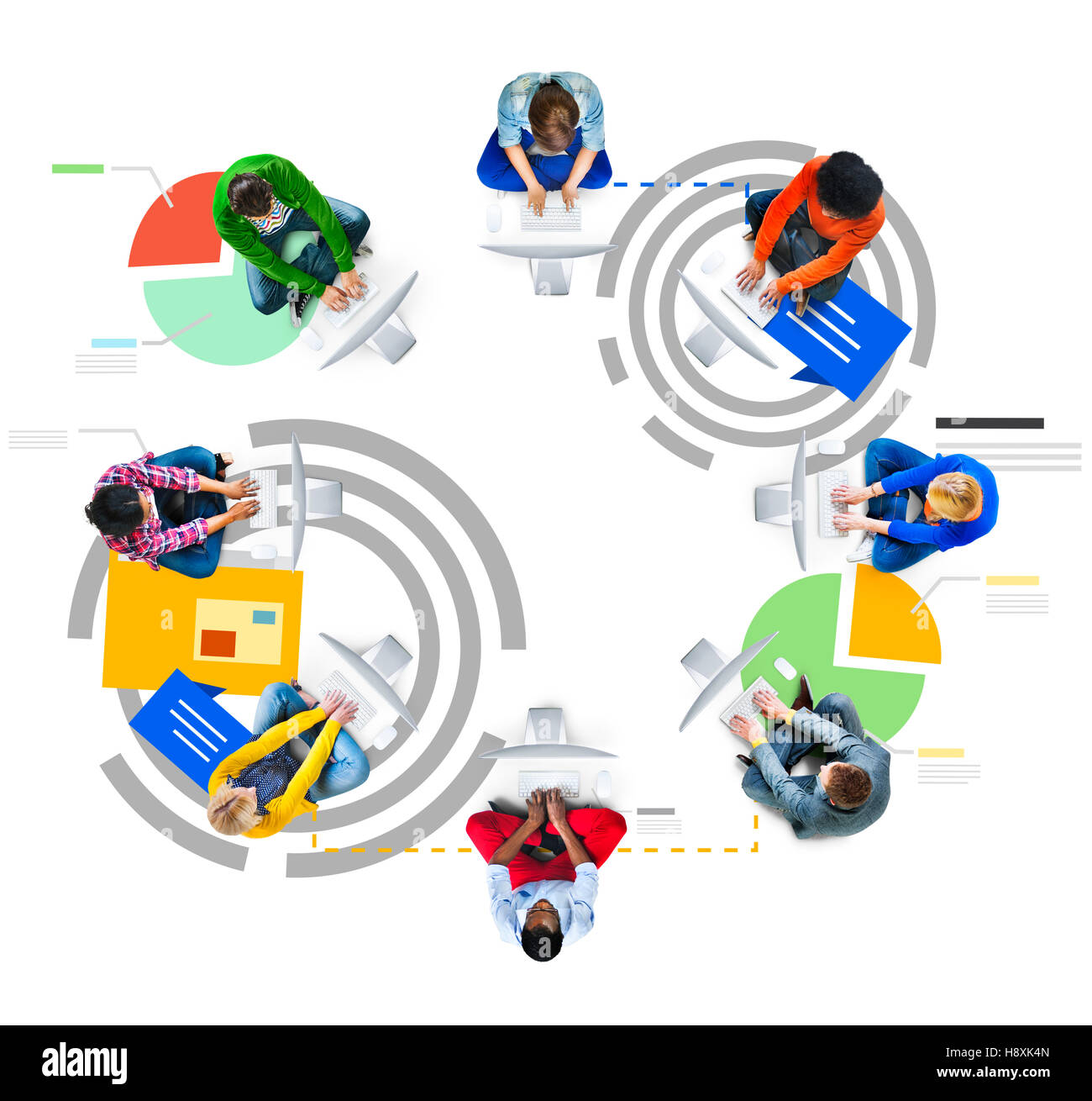 Sale riunioni informazioni statistiche report Analisi del concetto Foto Stock