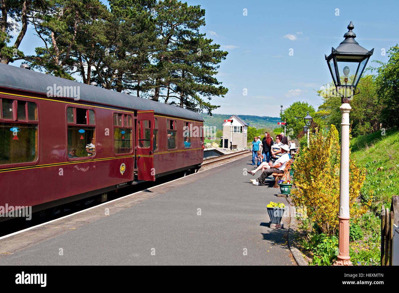 Mark 1 carrozze ferroviarie su Gloucester e Warwickshire Railway Foto Stock