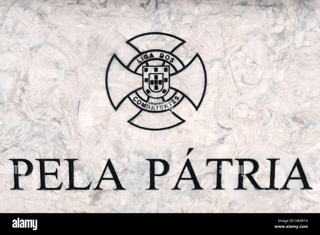 Unknown Soldier tomba. Cappella Memoriale del Monumento aos Combatentes do Ultramar - Ultramar combattenti monumento. Belem, Lisbona Foto Stock