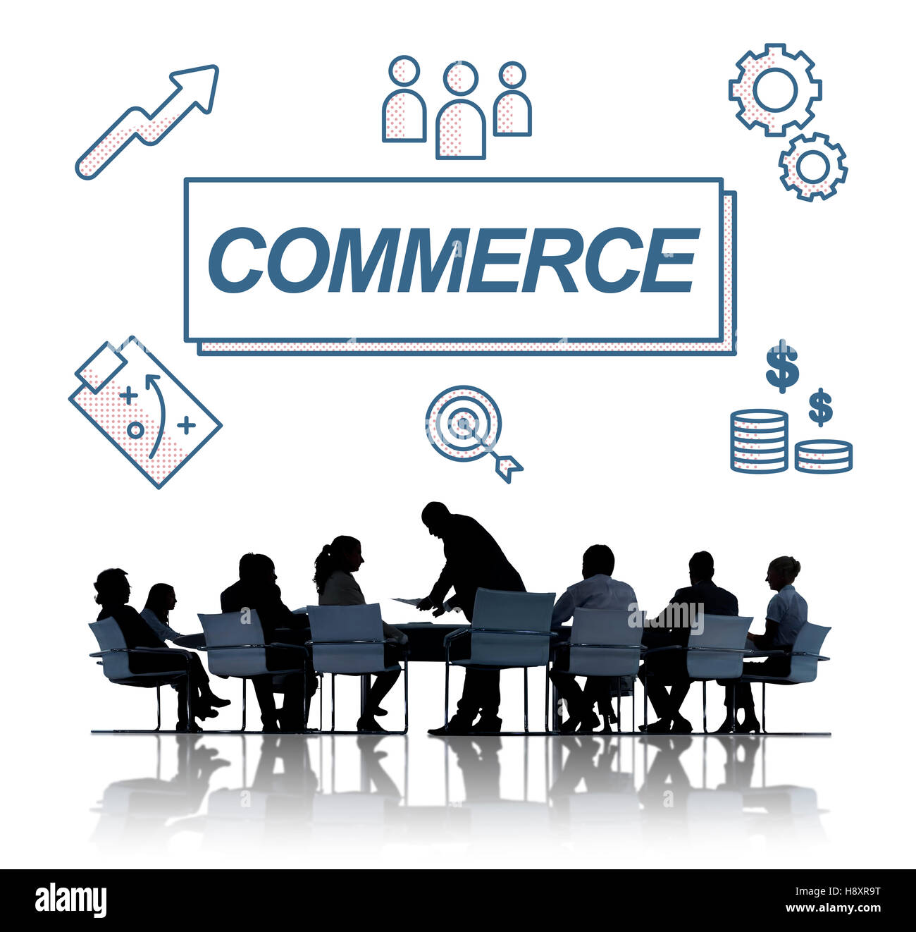 Commerce Business Network Exchange concetto grafico Foto Stock