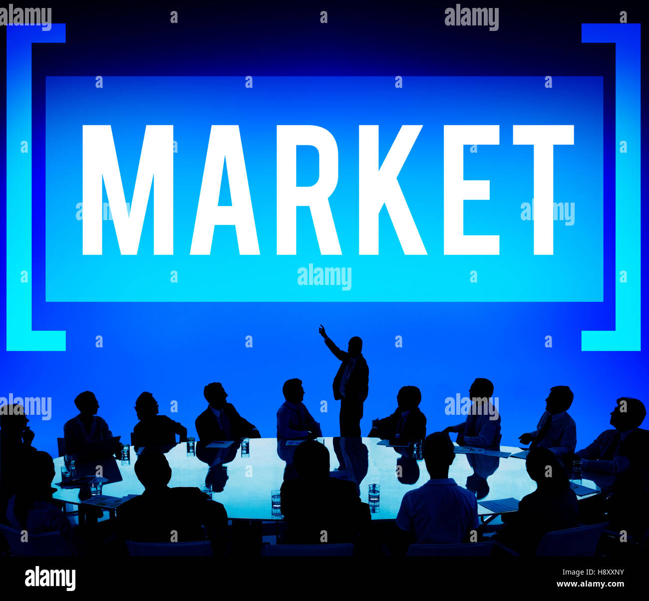 Strategia di mercato Piano di Marketing il concetto di visione Foto Stock