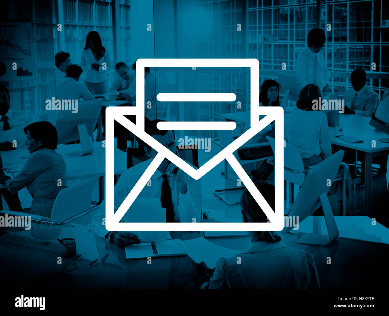 Messaggio di posta elettronica icona lettera di comunicazione Concept Foto Stock