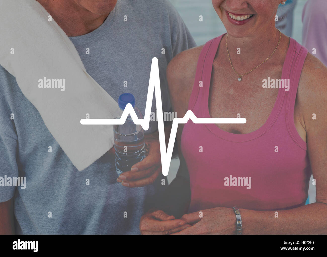 Heartbeat di tasso di frequenza medici pressione concetto di salute Foto Stock