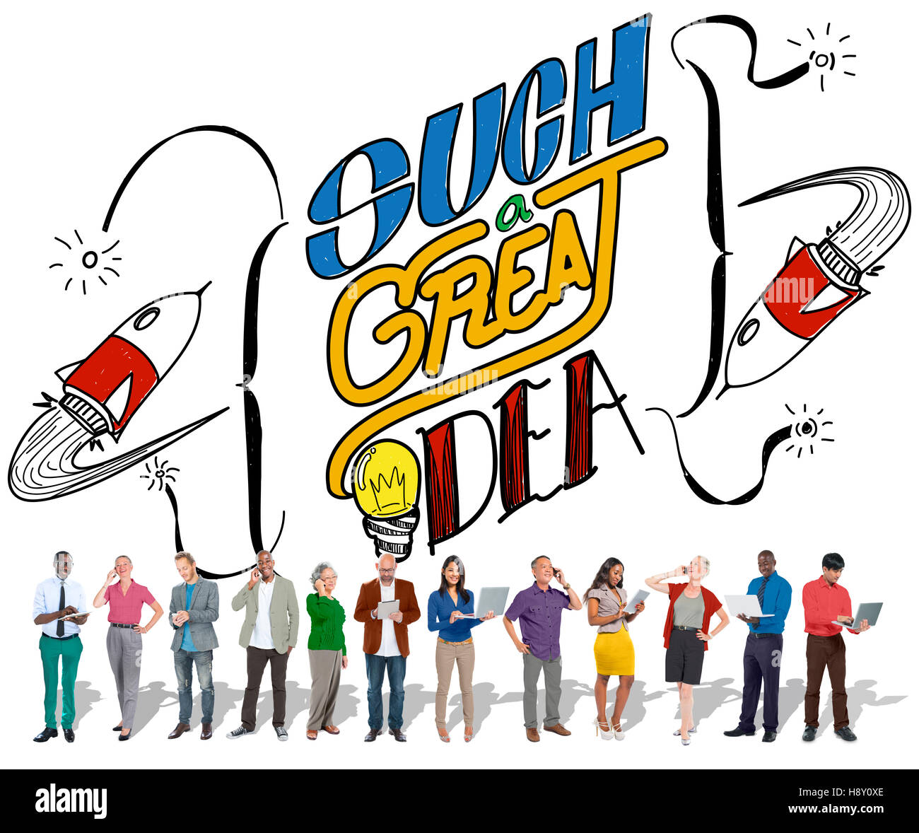 Grande idea avviare il pensiero creativo Concept Foto Stock