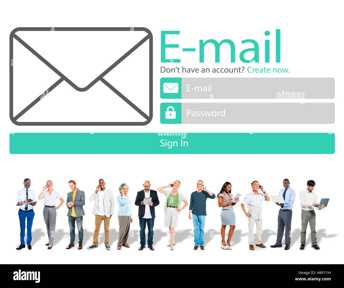 E-mail Online Messaging Social Media concetto Internet Foto Stock