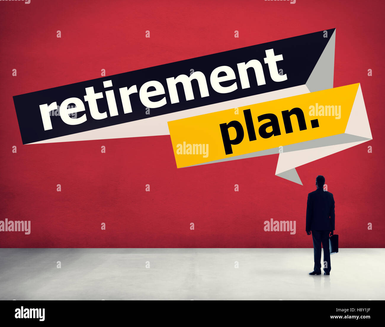 Piano di pensionamento Previdenza Concetto di pensione Foto Stock
