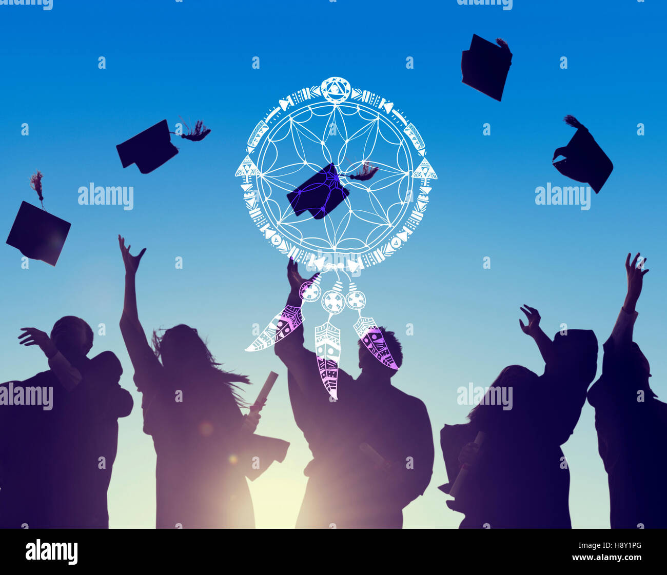 Sogni Catcher indiani segno simbolico concetto Foto Stock