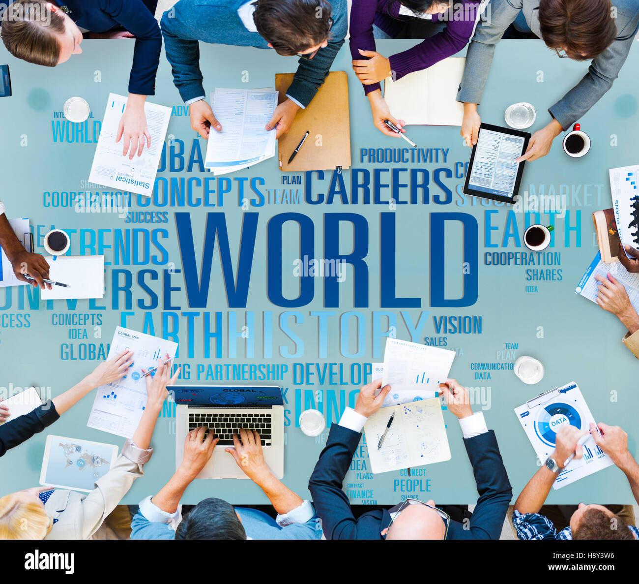 Globalizzazione mondiale la vita internazionale Planet Concept Foto Stock