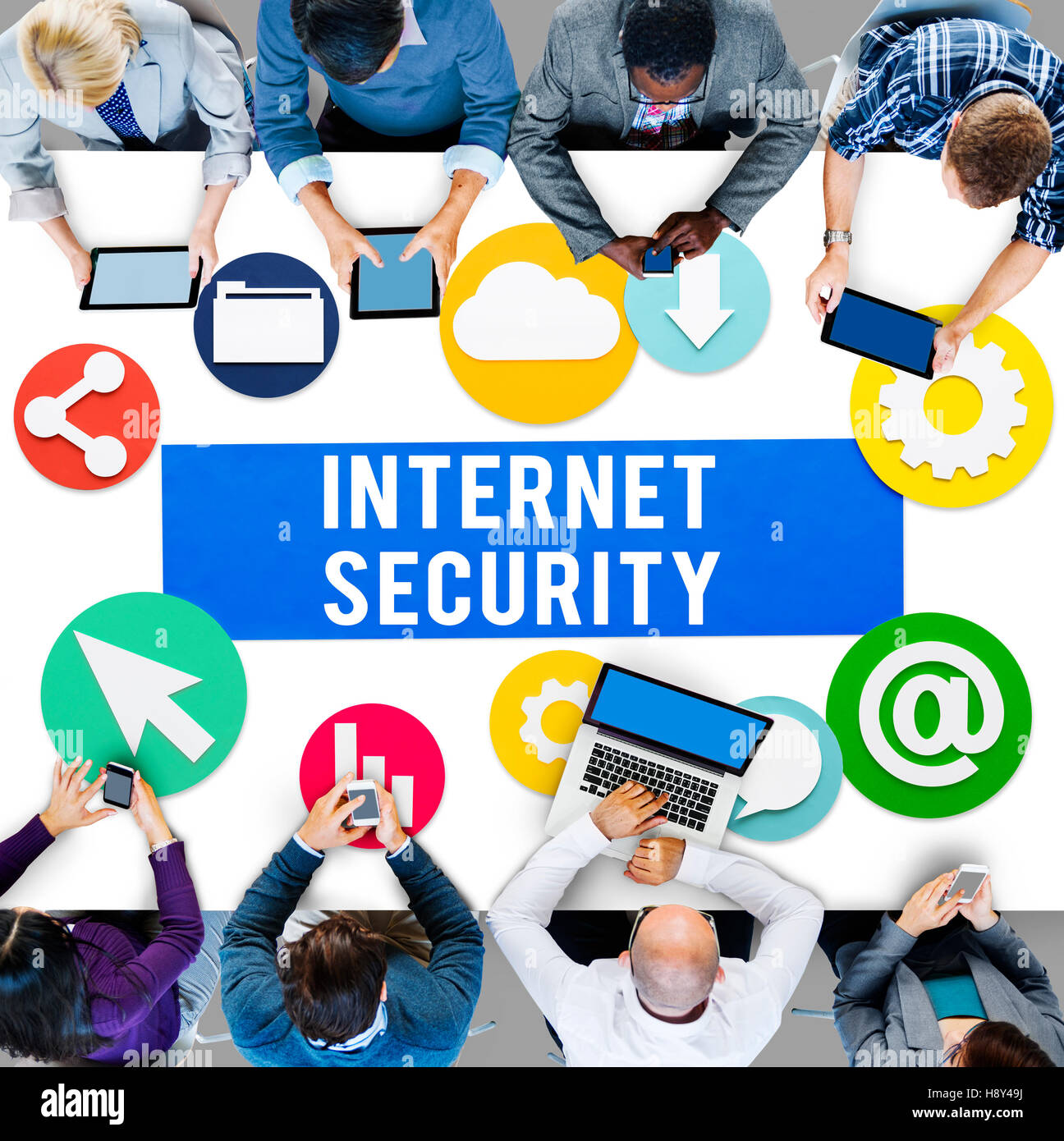 Sicurezza Internet tecnologia di comunicazione Concept Foto Stock