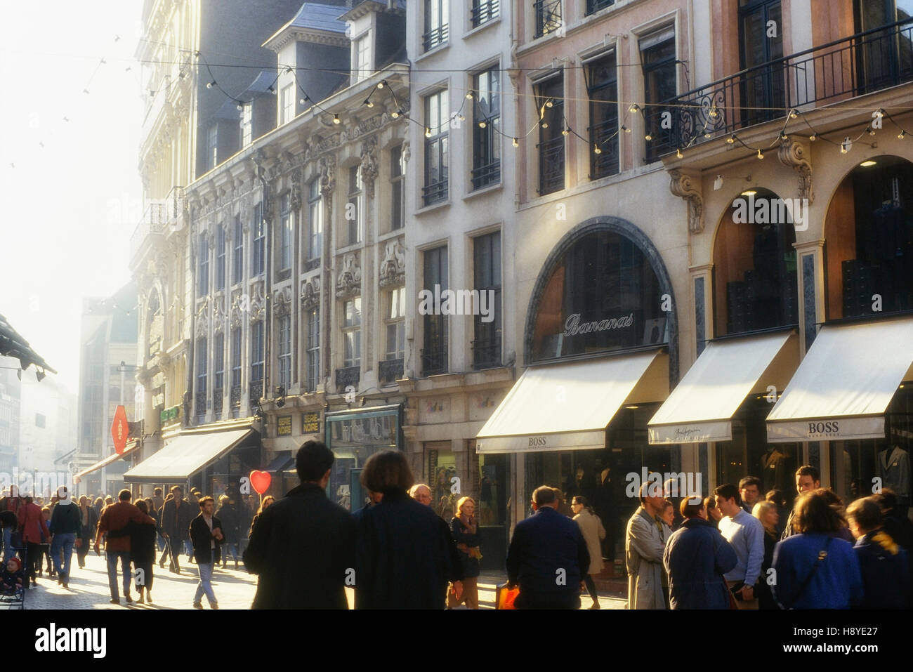 Rue de la Bourse. Lille. Francia Foto Stock