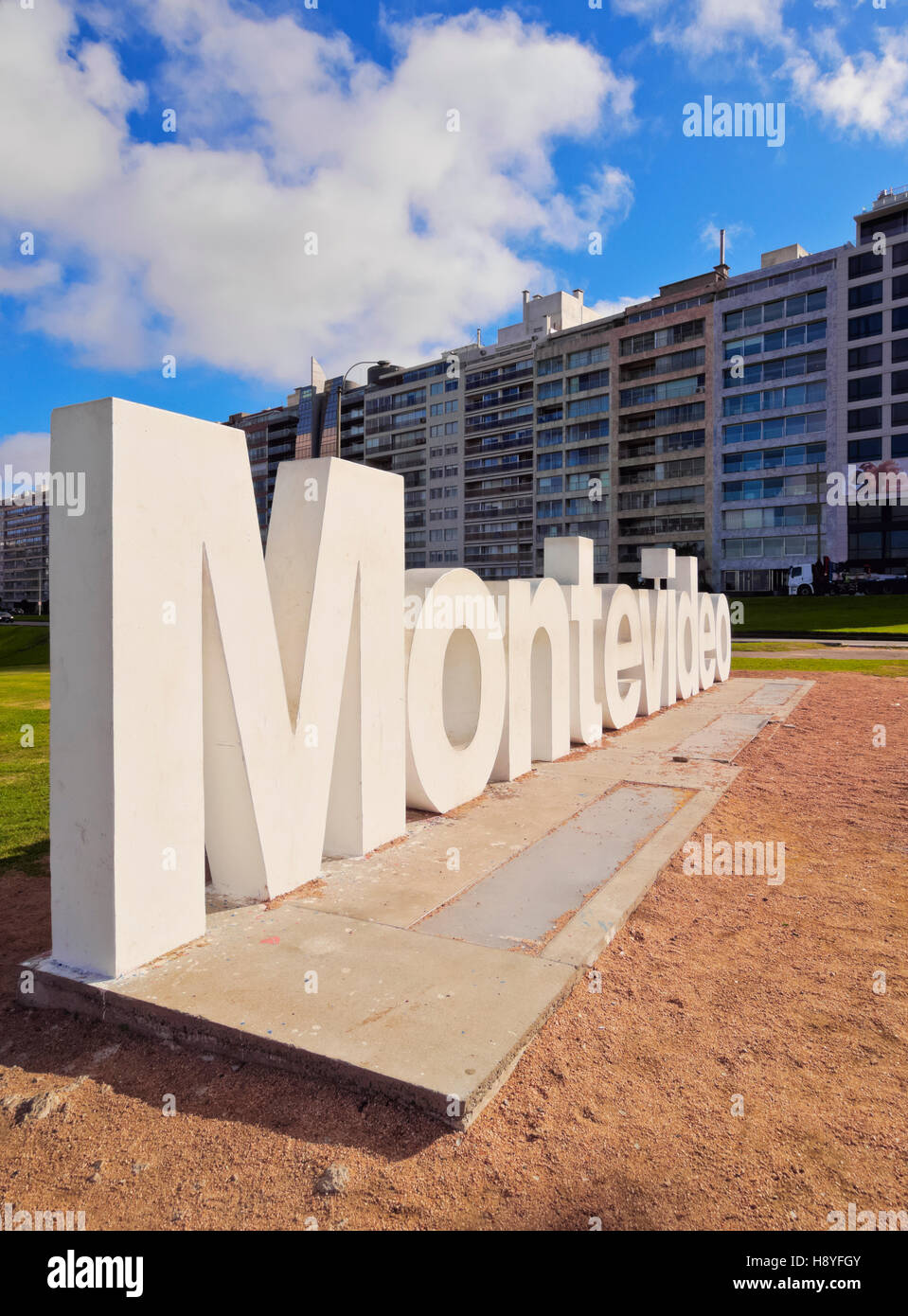 Uruguay, Montevideo, Pocitos, vista del segno di Montevideo. Foto Stock