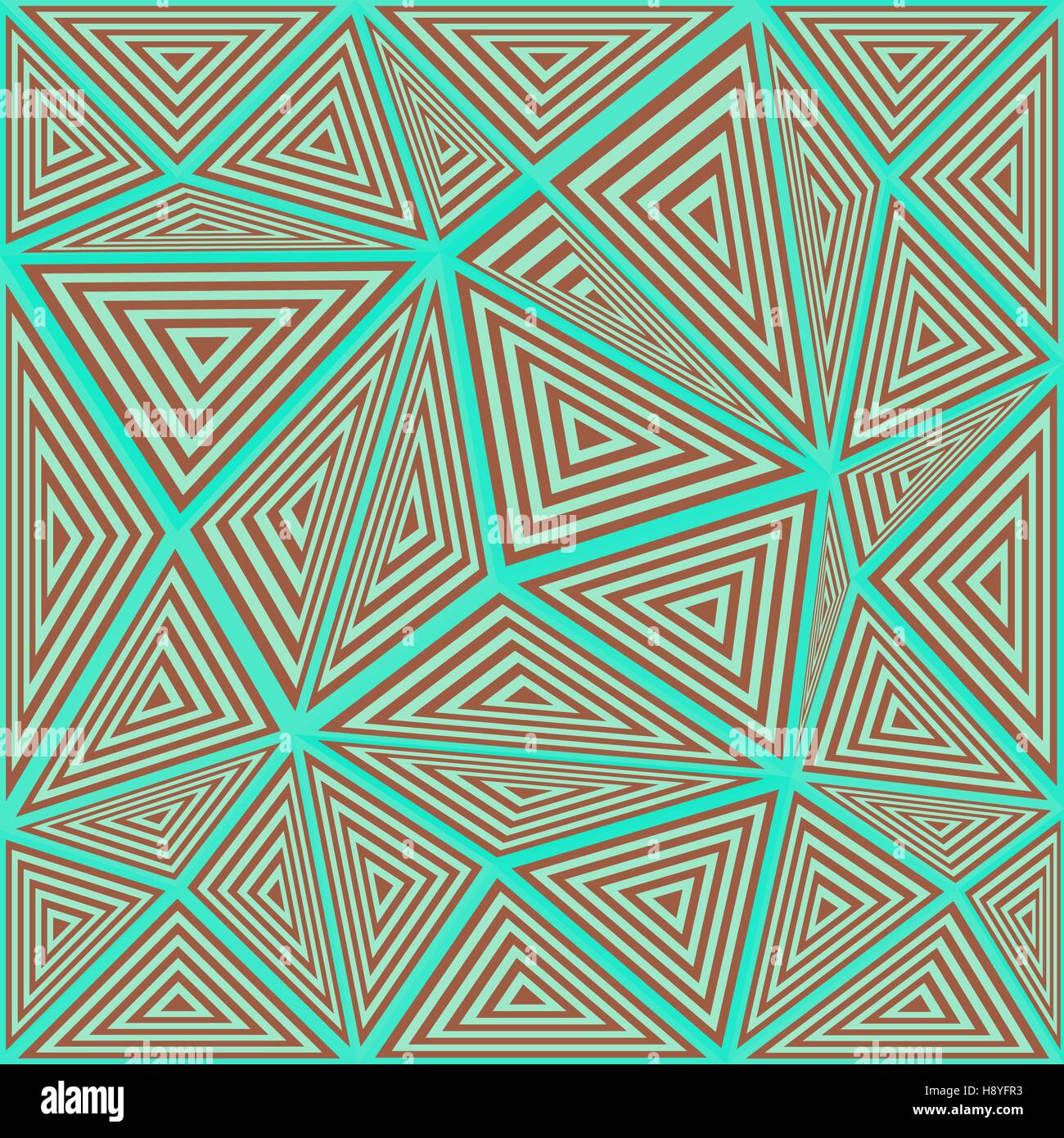 Triangolo con striping puzzle sullo sfondo del mosaico Illustrazione Vettoriale