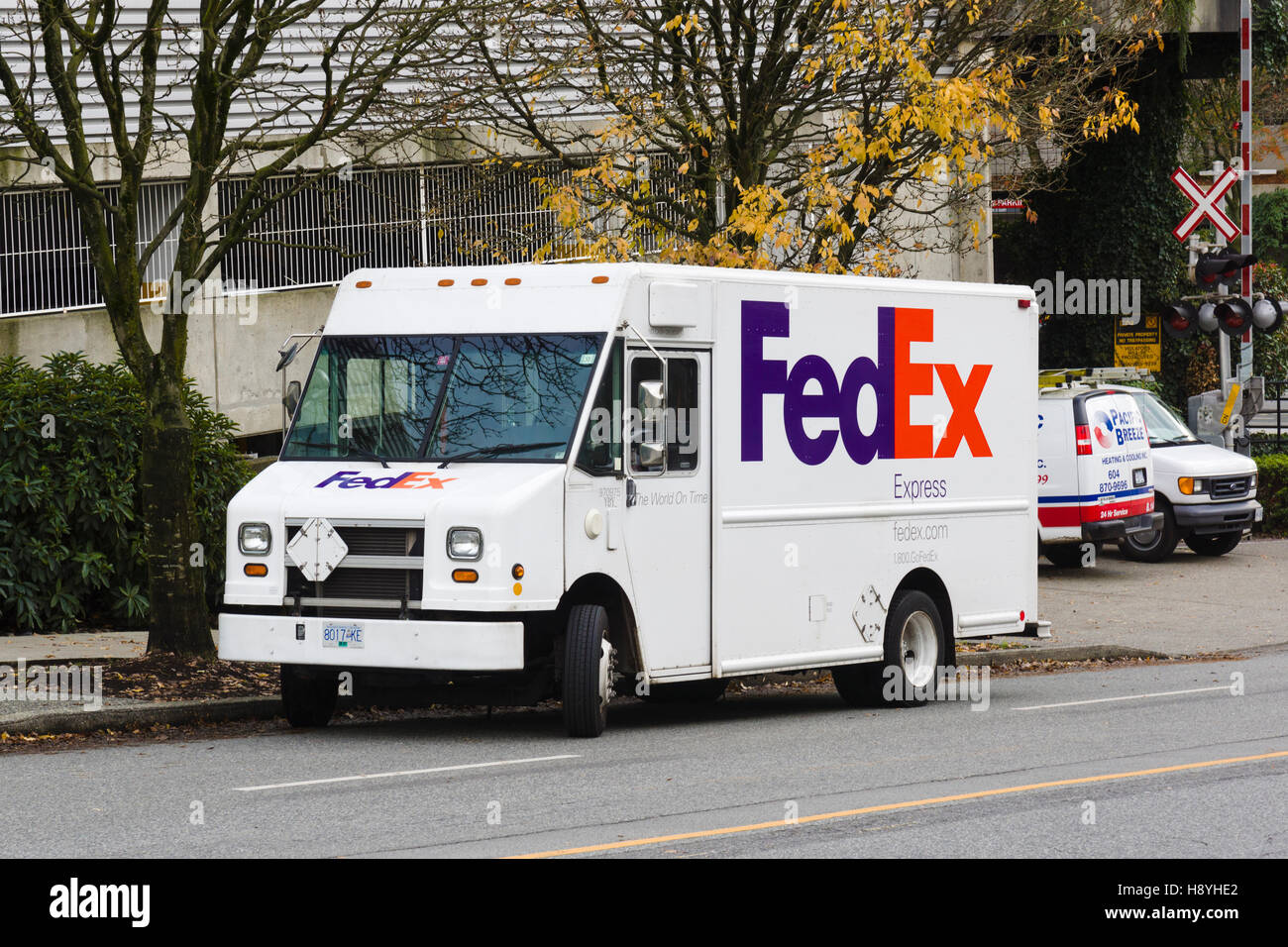 Consegna FedEx carrello Foto Stock