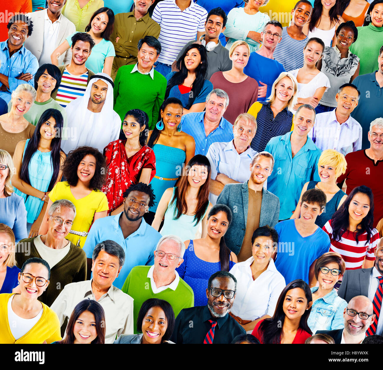 Variazione multietnica etnicità folla di persone concetto Foto Stock