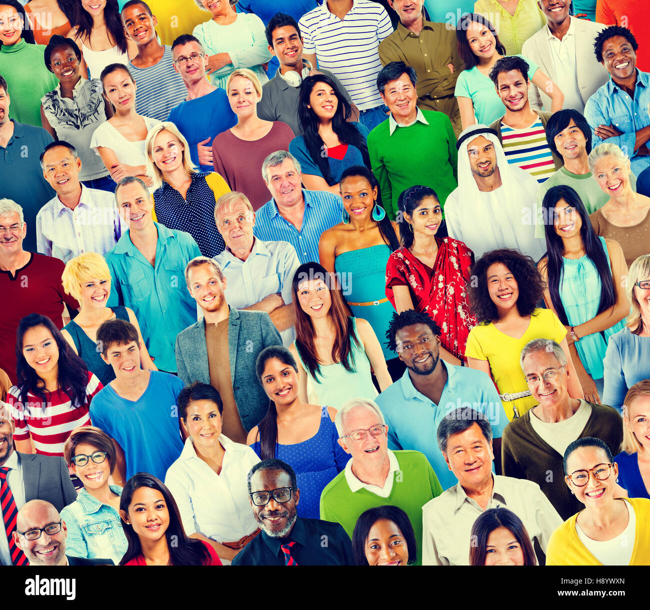 Variazione multietnica etnicità folla di persone concetto Foto Stock