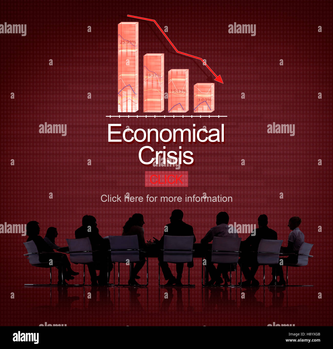 Crisi economica del bilancio finanziario della Comunità Nozione Foto Stock