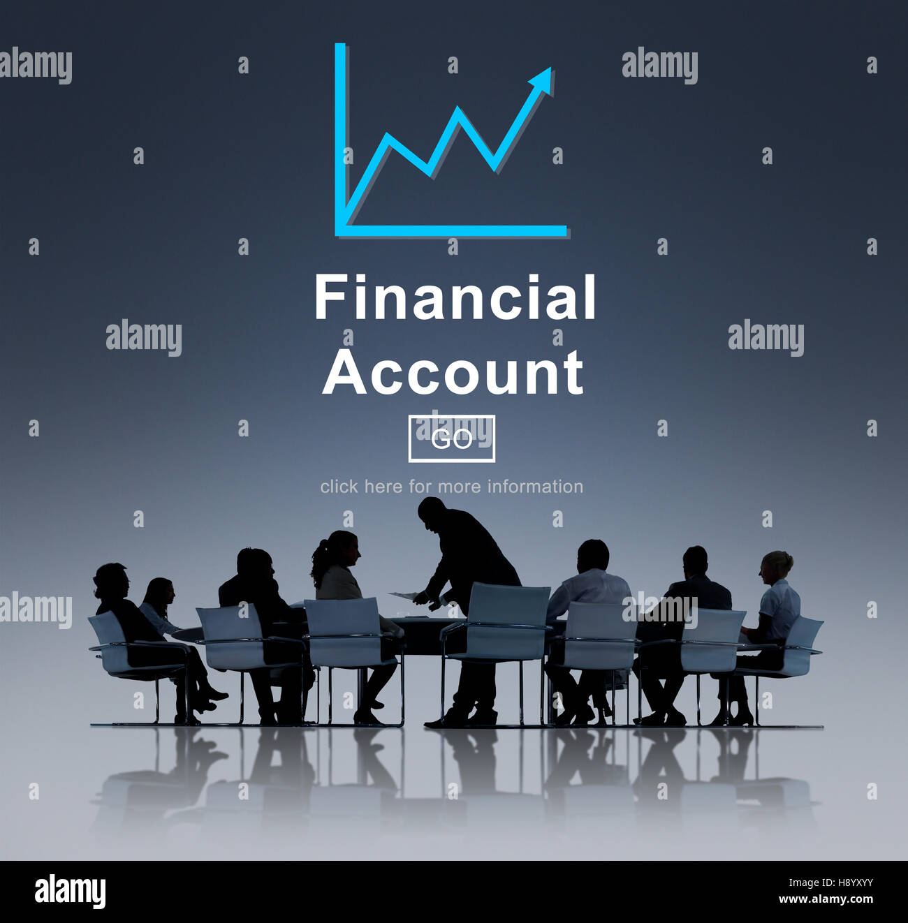 Il conto finanziario il denaro contante di crescita il concetto di analisi Foto Stock