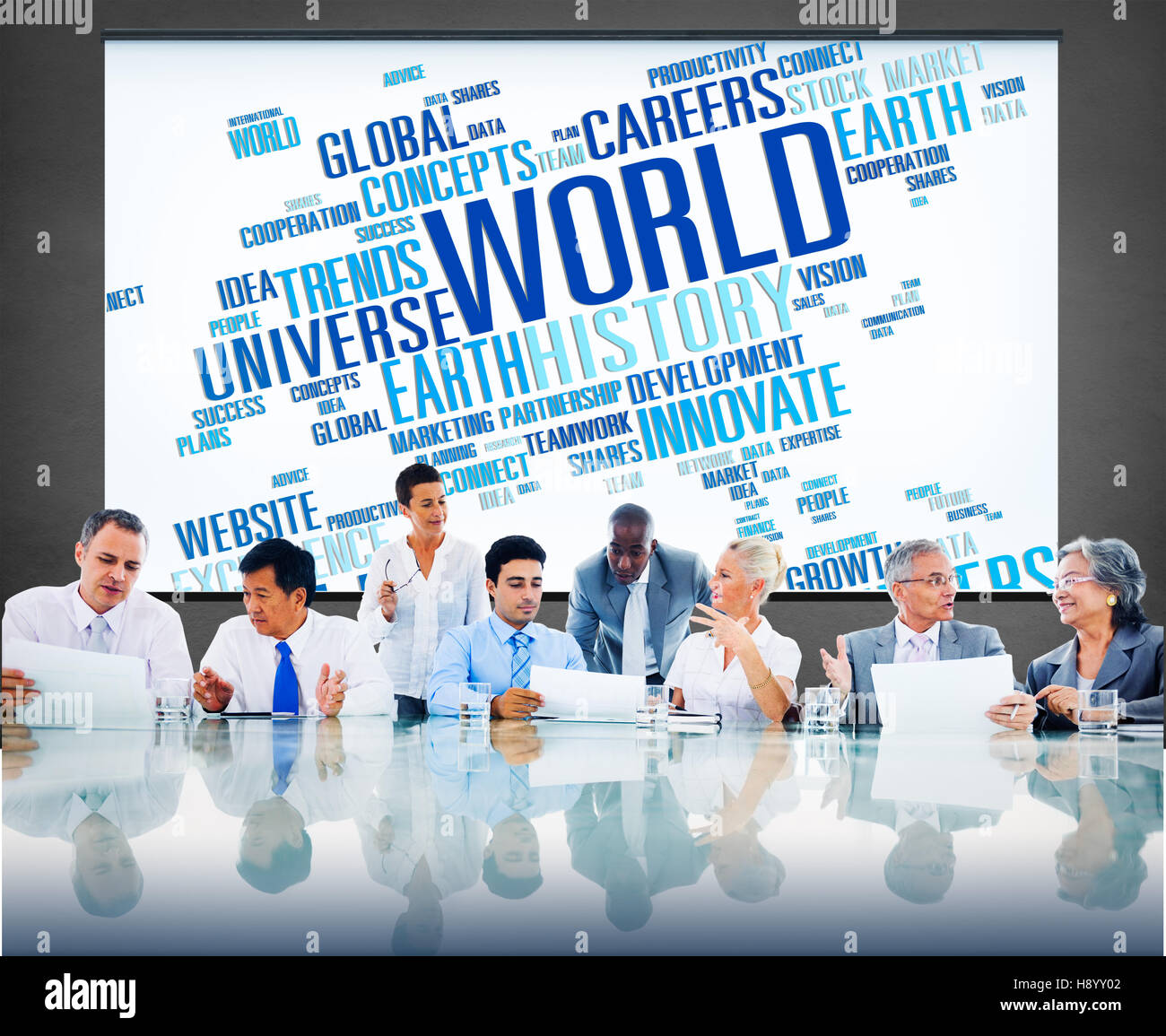 Globalizzazione mondiale la vita internazionale Planet Concept Foto Stock