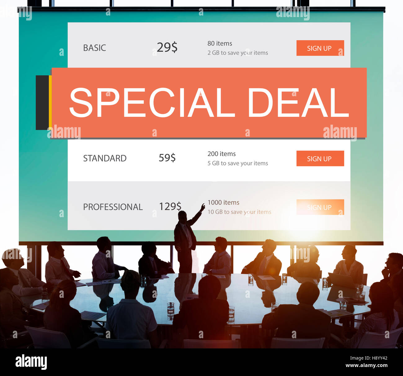 L'E-Commerce Vendita calda Sconto Prezzo Concetto di trattativa Foto Stock