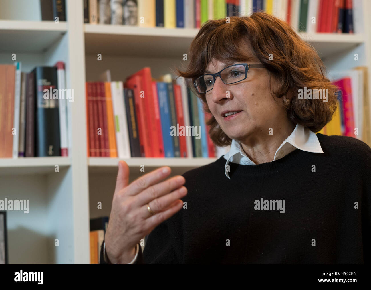 Hannover, Germania. Xv Nov, 2016. Il Professor Cornelia Rauh come visto in Hannover, Germania, 15 novembre 2016. L'archivio di famiglia, aperto da Ernst August di Hannover, mostra i tranelli della casa di Welf durante il periodo nazista. Foto: PETER STEFFEN/dpa/Alamy Live News Foto Stock