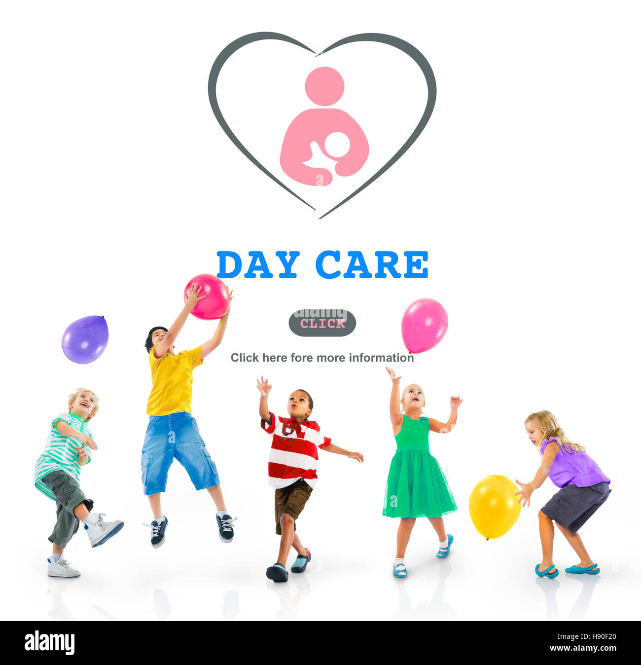 Day Care Babysitter bambinaia nido di amore maternità Concept Foto Stock