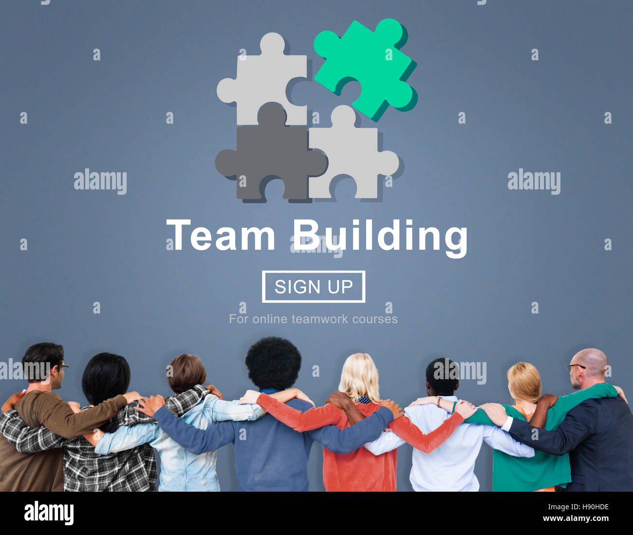 Team Building Busines collaborazione Concetto di sviluppo Foto Stock
