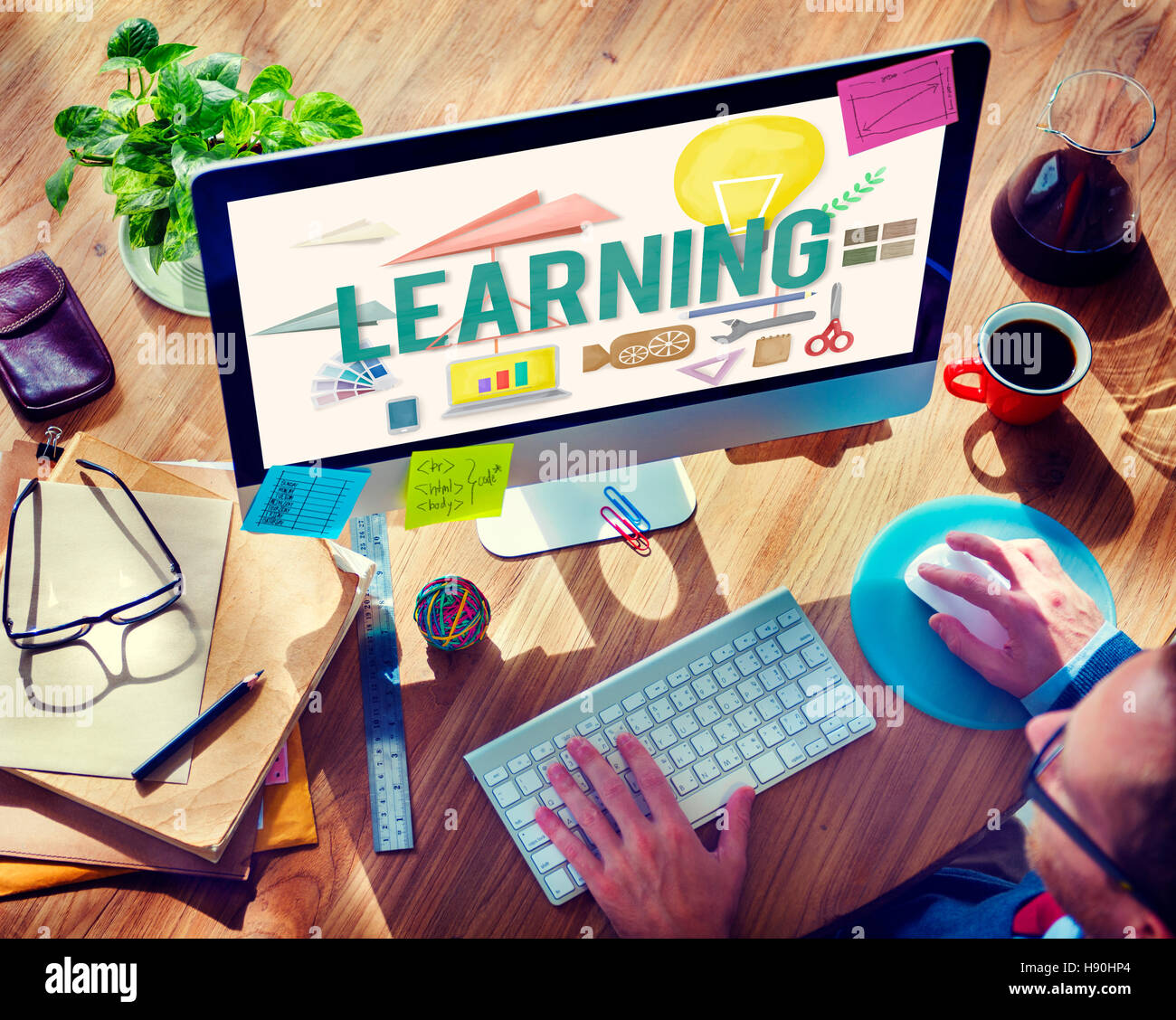 Istruzione apprendimento miglioramento idee di Intelligence Concept Foto Stock