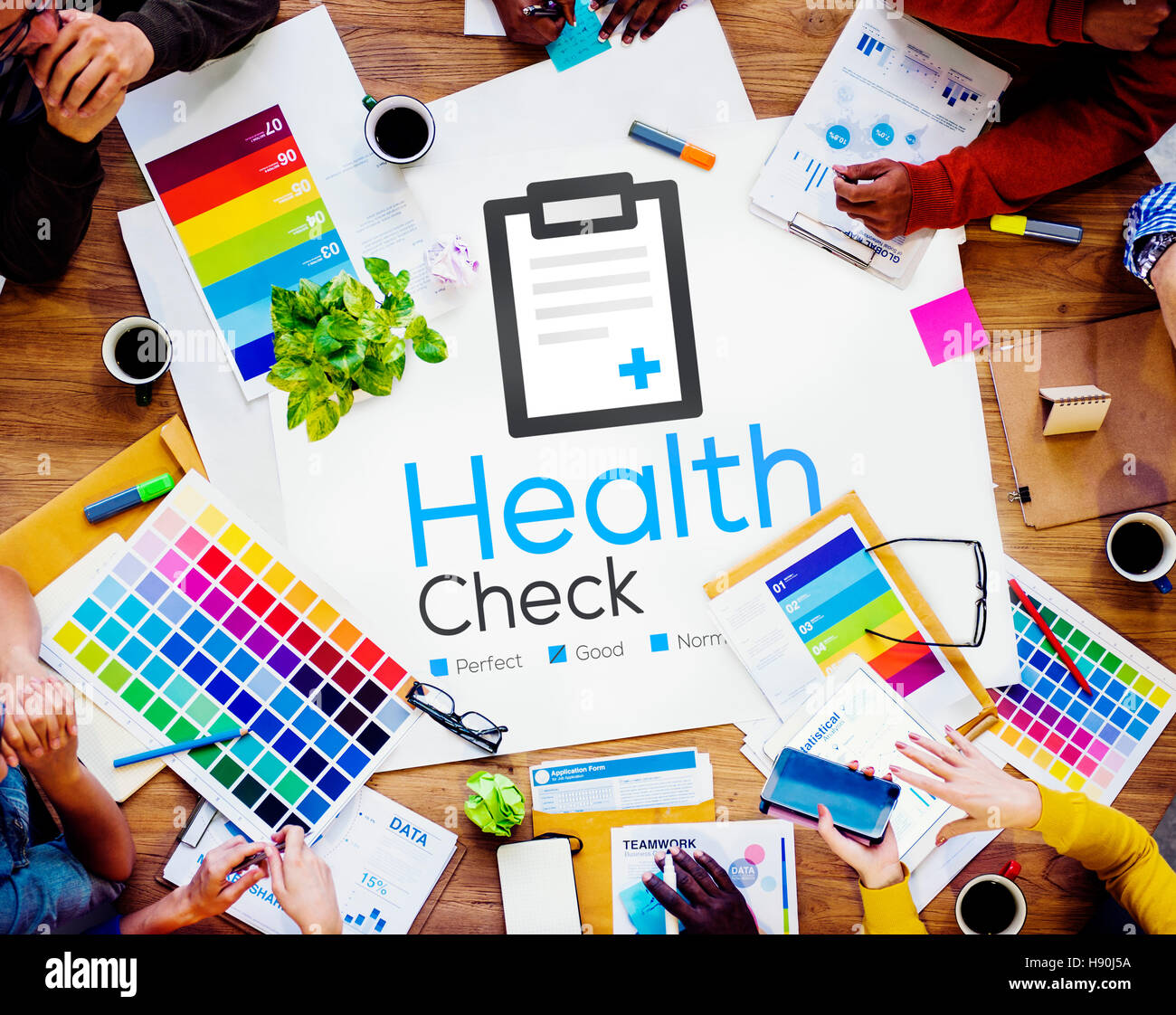 Health Check diagnosi condizione medica il concetto di analisi Foto Stock
