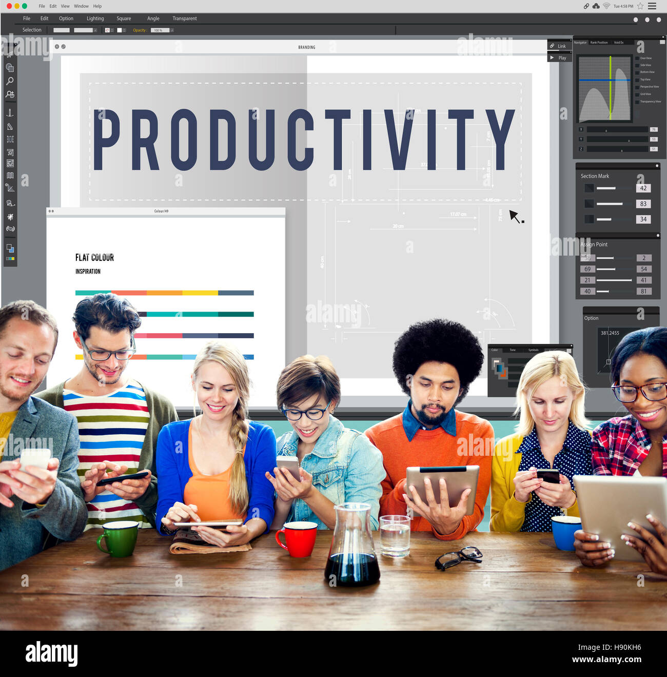 La produttività di apprendimento di lavoro Produzione di concetto Foto Stock